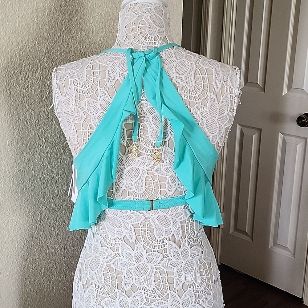 Trina Turk Fluttery Mint Color Tankini Top Size 6‎ NEW With Tags